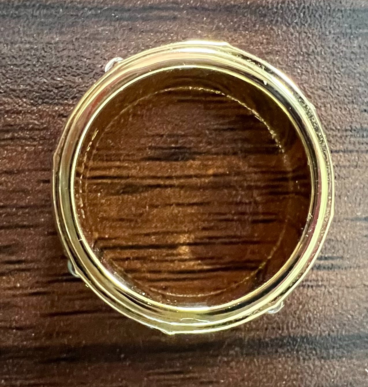 Pura Vida Mental Health Awareness Fidget Spin Ring Gold Tone Band w/ Gems-Size 7
