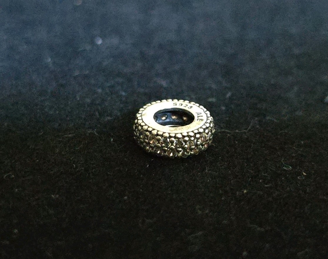 Authentic PANDORA Clear Pavé Sparkle Inspiration Within Spacer Charm #791359CZ