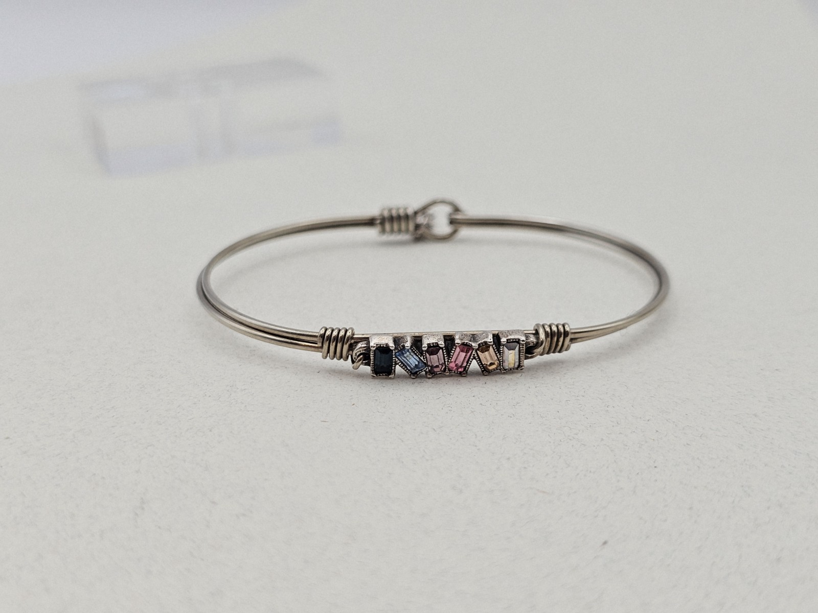 Luca + Danni Mini Hudson Bangle Bracelet Hook Cuff Silvertone Regular 🎉