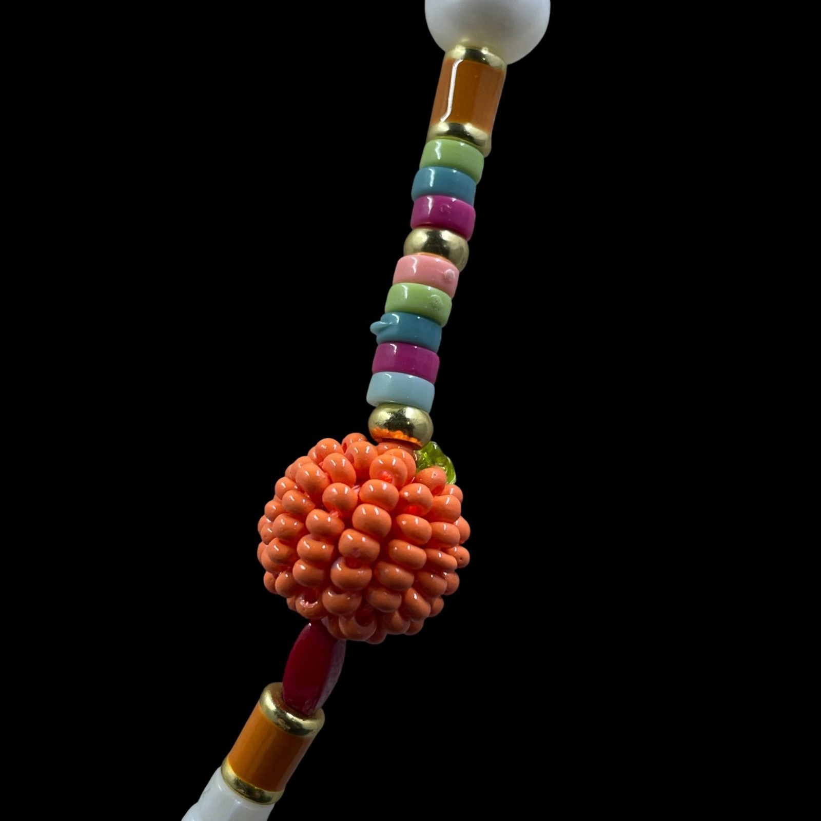 Mudd Colorful Beaded CIAO Necklace Kidcore Kawaii Y2K Rainbow Trendy Cute