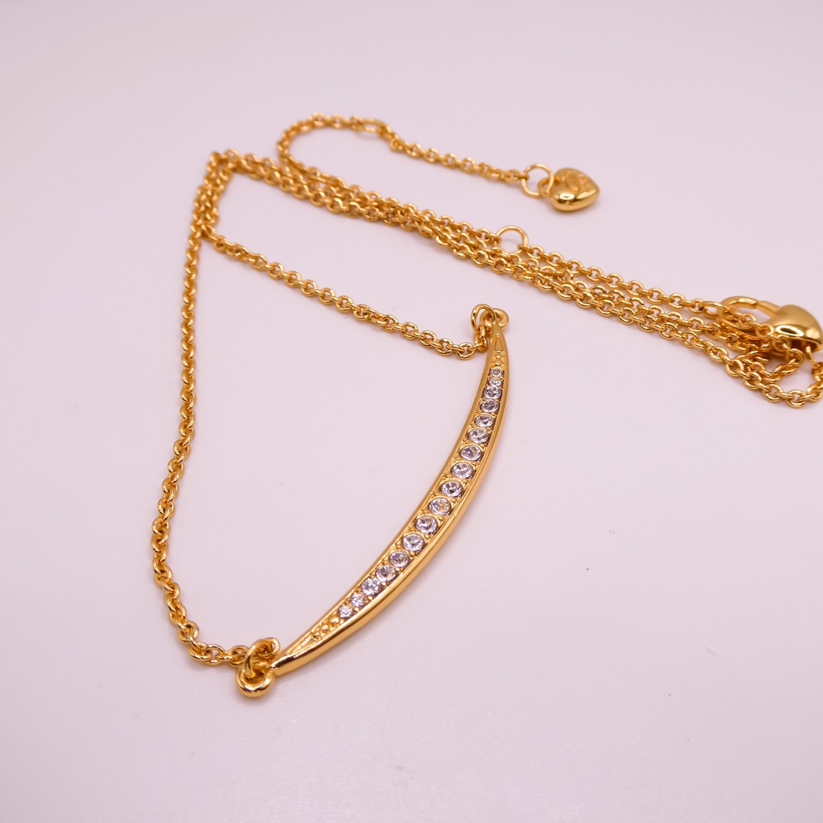 Brighton Contempo Ice Rhinestone Adjustable 19″ Bar Pendant Station Necklace