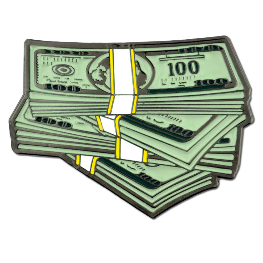 PinMart’s Stack of $100 Dollar Bills Money Trendy Enamel Lapel Pin