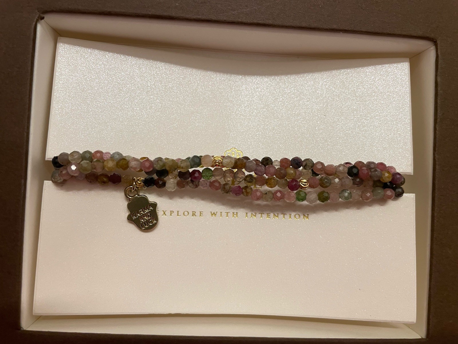 Peace and Protection – Karma And Luck Tourmaline Wrap Bracelet NIB never Worn