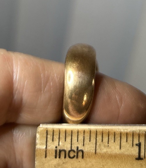 56. Monica Castiglioni MC Bronze Rose gold tone Open Design Ring 13.4g, 6.5-.75s