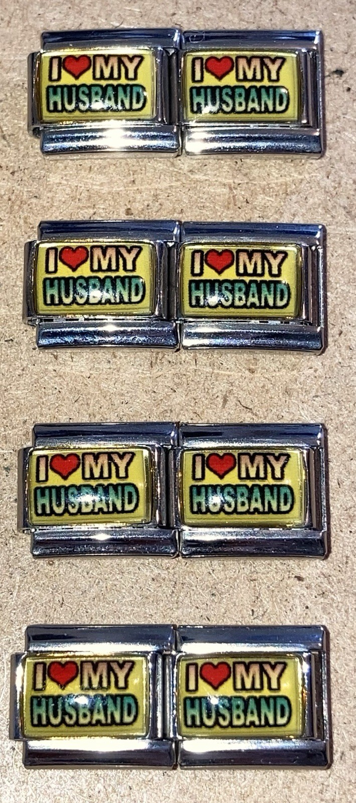 I Love My Husband 9mm Italian Modular Link Charm for bracelet